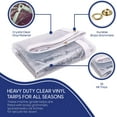 thumbnail image 4 of Tarps Now Marine Grade Clear Vinyl Tarp, (10' x 12') with Brass Grommets - Waterproof Heavy Duty Tarp Canopy Sheet Cover Multi Purpose Tarpaulin for Indoor and Outdoor - 27 oz and 30 Mil, 4 of 8