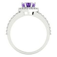 thumbnail image 4 of Clara Pucci 14K White Gold 1.49ct Amethyst Halo Ring for Women, 4 of 8