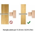 thumbnail image 4 of Tirador de Madera para Muebles 20 Piezas Pomos Redondos de Madera Natural Pomo para Muebles de Madera Pomo de Puerta de Madera Pomo para Cajón Adecuado para Armarios, Cajones, Armarios, Tocadores,, 4 of 5