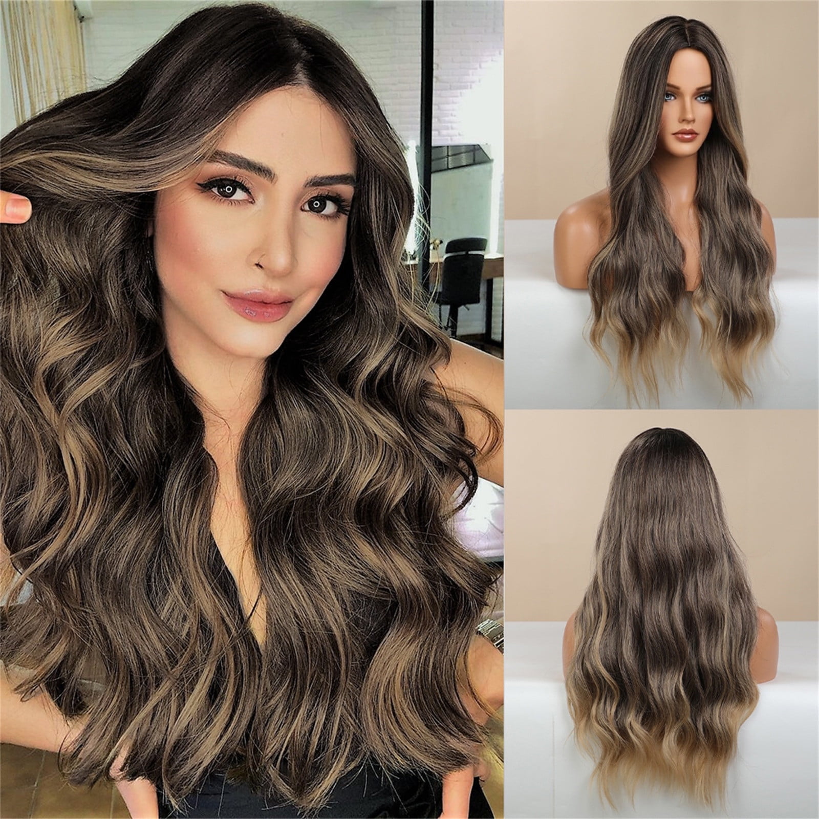 WREESH Gray-brown Mid-length Curly Hair Wig For Women Female Curly Hair Wig | Walmart Canada WREESH Gray-brown Mid-length Curly Hair Wig For Women Female Curly Hair Wig | Walmart Canada