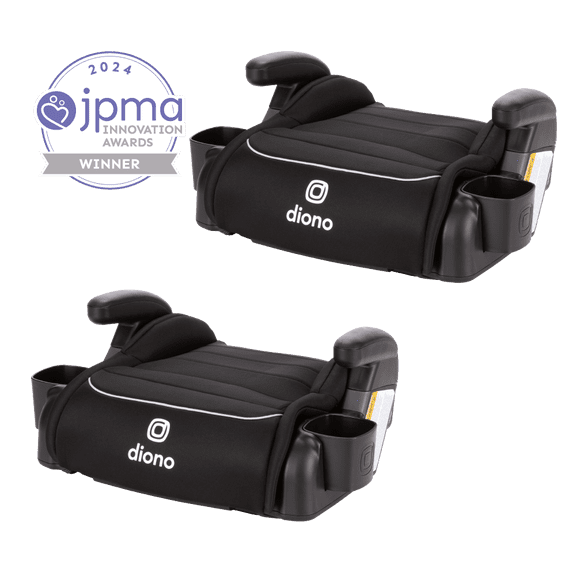 Diono Connect3 R Backless Booster, Pack of 2, Black Storm