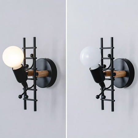 

MIARHB E27 Vintage Retro LOFT Industrial Style Metal Art Restaurant Cafe Villain Climbing Wall Light