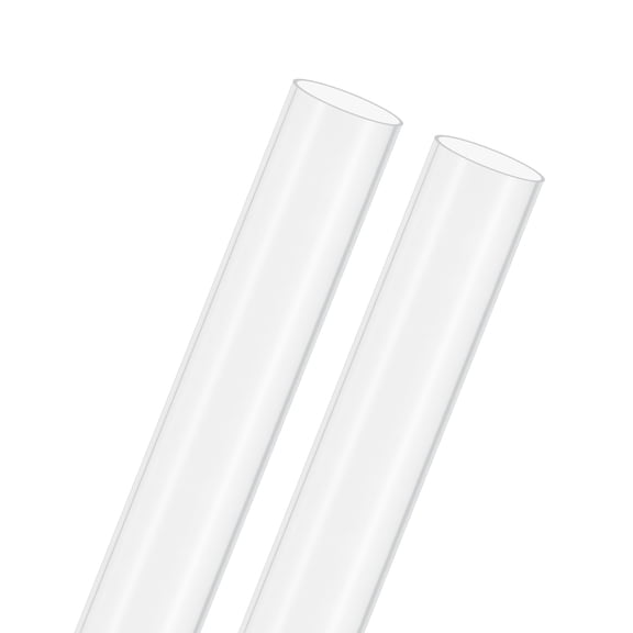 2-Pack Clear Plastic Tube, 26mm[1.02"] ID x 28mm[1.1"] OD High Impact Rigid Polycarbonate Round Pipes[305mm/12IN]
