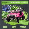 thumbnail image 6 of Xuanlur 24V Ride on Toys for Big Kids w/Width 2 Seat, Ride on Truck w/ Remote Control, Kids Electric Car for Kids, Rear Suspension, Portable Pull Rod, Light, Trunk Storage, Bluetooth, 2.5-4 MPH, Pink, 6 of 7