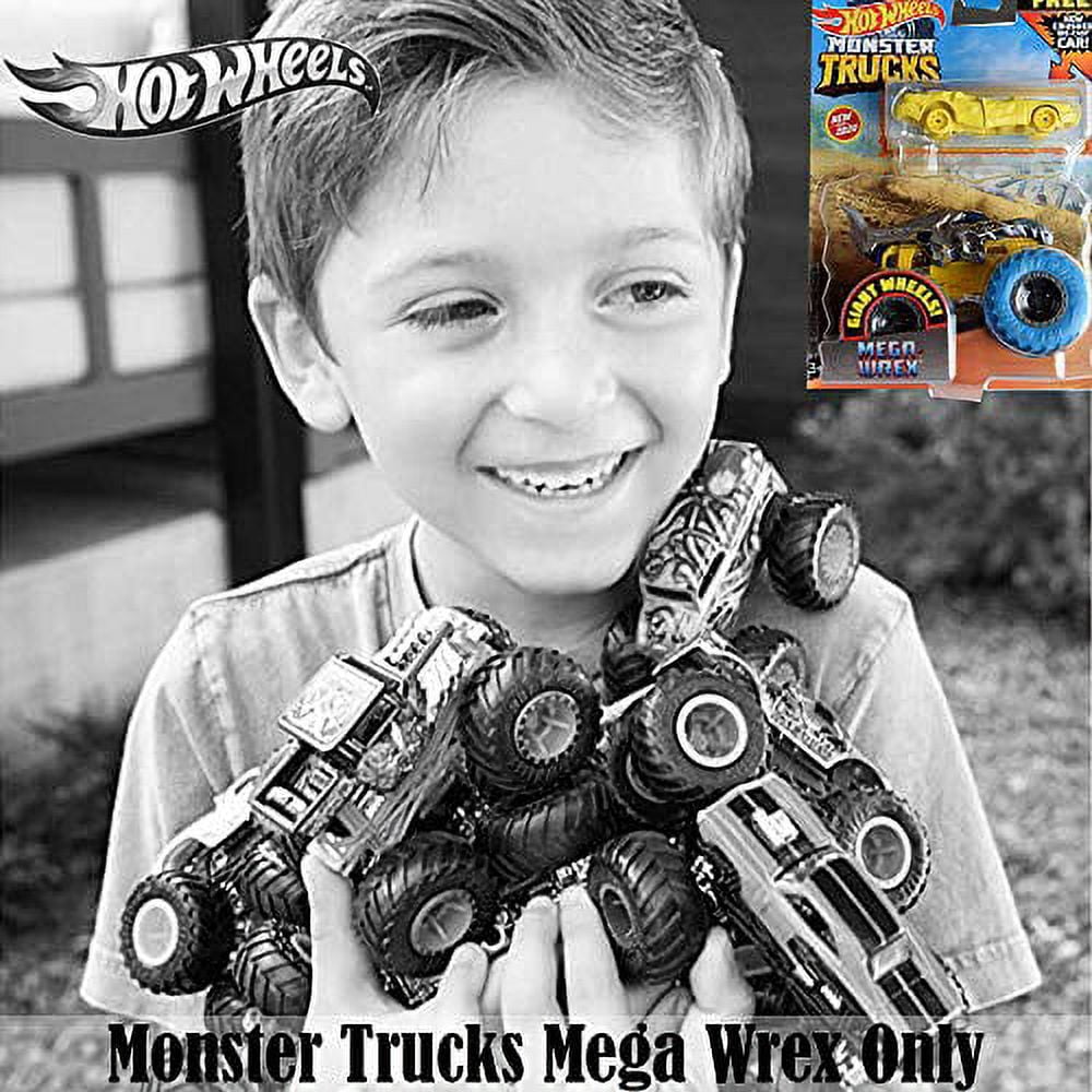 Hot Wheels Monster Trucks 2-Pack, 1:64 Scale Vehicle with Giant Wheels and Die-Cast Car