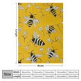 thumbnail image 4 of Creowell  Cute Bees Throw Blanket, Cartoon Bee and Flowers Flannel  Blanket, Nature Spring Garden Bee Decorative  Blanket for Kids Girls Boys Yellow Black Fuzzy Blanket, 4 of 6