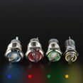 thumbnail image 2 of 19mm metal rotary switch locking button switch, with LED lighting switch 1NO1NC, 2 of 5
