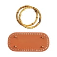 thumbnail image 4 of Parte Inferior de Bolso de Ganchillo DIY con Asas de Bambú Base de Cuero PU con Marrón Zulema parte inferior del bolso de ganchillo, 4 of 8