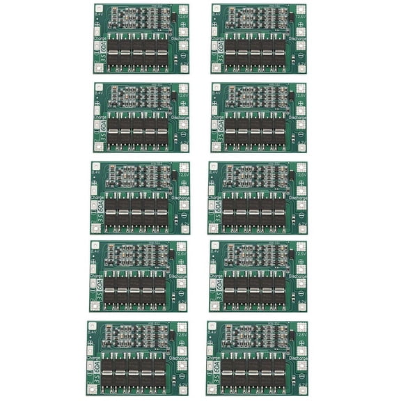 10X 3S 60A Board 11.1V 12.6V 18650 Li-Ion Lithium Battery Protection Board Enhanced Version