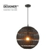 thumbnail image 5 of Novogratz x Globe Beth 1-Light Black Pendant Lighting with Matte Black Shade, 5 of 8