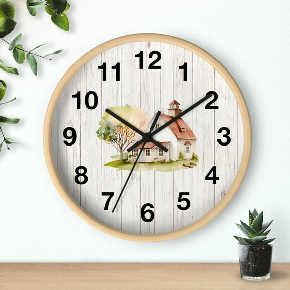 Farmhouse Wall Clock 10-inch Cottagecore Charm Home Decor Aesthetic Gift