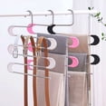 thumbnail image 2 of S-Type Pant Hangers Heavy Duty Stainless Steel Folding Multi-Tiered Non-Slip - Space Saving Hanger for Pants, Trousers, Jeans, Scarves, Hanging Accessories, Towels - Pack of 3 (Black), 2 of 6