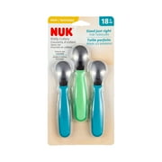 NUK Cutlery Toddler Baby Spoon, BPA Free, 3-Pack, Neutral