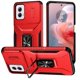 thumbnail image 1 of Funda para GANGXUN Motorola Moto G Power 2024 - Soporte metálico, Función magnética, Rojo, 1 of 5