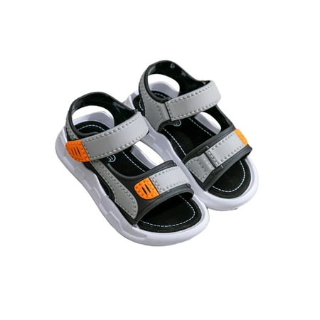 

UKAP Kids Sports Casual Magic Tape Beach Sandals Walking Waterproof Non Slip Open Toe Fisherman Sandal