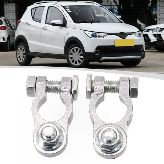 1 Pair Battery Terminal Clamp Zinc Alloy Positive & Negative Pole Auto Charging & Starting Systems Car Battery Terminal Clamp