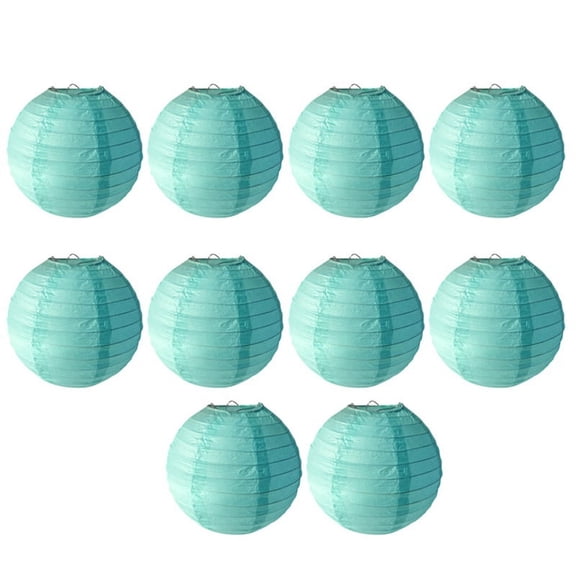 Blue Paper Lanterns, Diy Round Lanterns Suitable for Weddings, Shopping Malls, Schools, Outdoor Activities