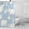 thumbnail image 2 of FREEAMG White Bears Shower Curtain Bathroom Decorative Shower Curtain Waterproof Washable Reinforced Grommets, 72x72 Inch, 2 of 5