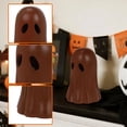 thumbnail image 6 of Paper Mache Ghost Halloween Decoration,DIY-Friendly Tabletop Decor,Small Little Resin Ghost Figurine,Eco-Friendly Decorative Craft for Halloween Party Favors Dollhouse Collectible(4x2.6")(Coffee), 6 of 9