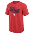 thumbnail image 2 of Men's Logo Athletic Heather Red Cleveland Guardians Top Notch T-Shirt, 2 of 3