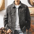 thumbnail image 4 of Fgnfyis Mens Jackets Waxed Casual Jacket Outdoor Windproof Lightweight Utility Work Coat with Multiple Pockets for Streetwear Mens Winter Coats Grey XXXXXL, 4 of 6