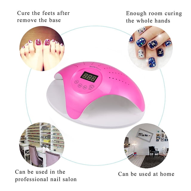 24Pcs Strategically Placed Leds UVLED Nail Lamp, Sun Nail Lamp, Double Light Sources For Manicure Pedicure
