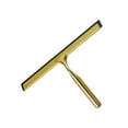 thumbnail image 2 of J&V TEXTILES All-Purpose Stainless Steel Shower Squeegee for Glass Doors with Adhesive Hooks, Squeegee for Shower Glass, Bathroom Household Cleaner Tool, 10 Inch Gold, 2 of 6