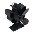 thumbnail image 3 of Ventilador de chimenea Ticfox 4 aspas Alimentado por calor Automático Negro 152 mm, 3 of 14