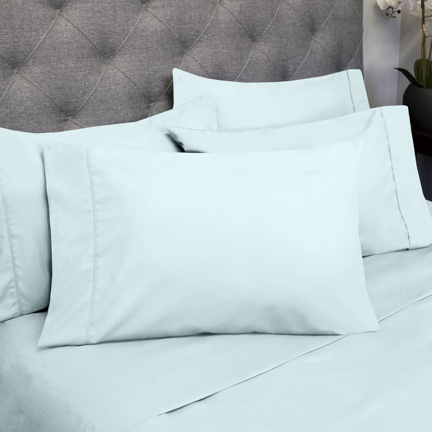 Onderling verbinden Gemiddeld Aanvulling Sweet Home Collection 1500 Thread Count Egyptian Comfort Sheet Set 6 Piece Sheet Set Cal King, Misty Blue - Walmart.com Onderling verbinden Gemiddeld Aanvulling Sweet Home Collection 1500 Thread Count Egyptian Comfort Sheet Set 6 Piece Sheet Set Cal King, Misty Blue - Walmart.com