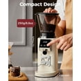 thumbnail image 6 of Tuni G1 Conical Burr Coffee Grinder, 48 Grind Settings Anti-static Burr Mill, Precision Electronic Timer and LED Touchscreen for Espresso/Drip/Cold Brew/French Press, Stainless Steel, Ivory, 6 of 7