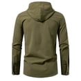 thumbnail image 4 of Men’s Retro Lace up Long Sleeve Linen Shirts Renaissance Henley Shirt, Medieval Viking Costume Pirate Tops Army Green XL, 4 of 9