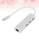 thumbnail image 5 of FELTECHELECTR Adaptador de red USB 3.1 tipo C a RJ45 10/100 Mbps, adaptador de red Ethernet LAN externo con 3 puertos USB para portátil (blanco), 5 of 6