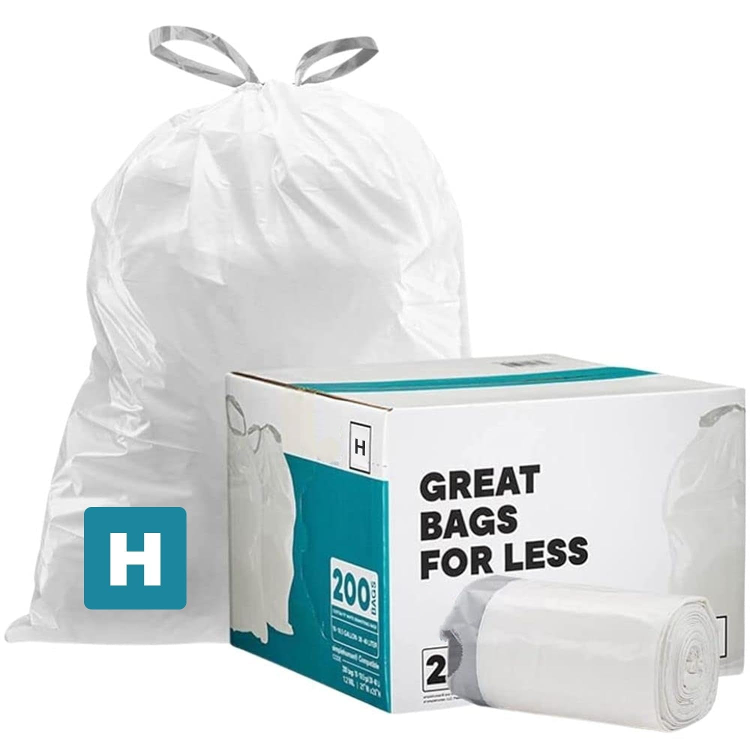 Trash Bags  8-9 Gallon Tear-Resistant Liner 200 Count Heavy-Duty Waste Disposal