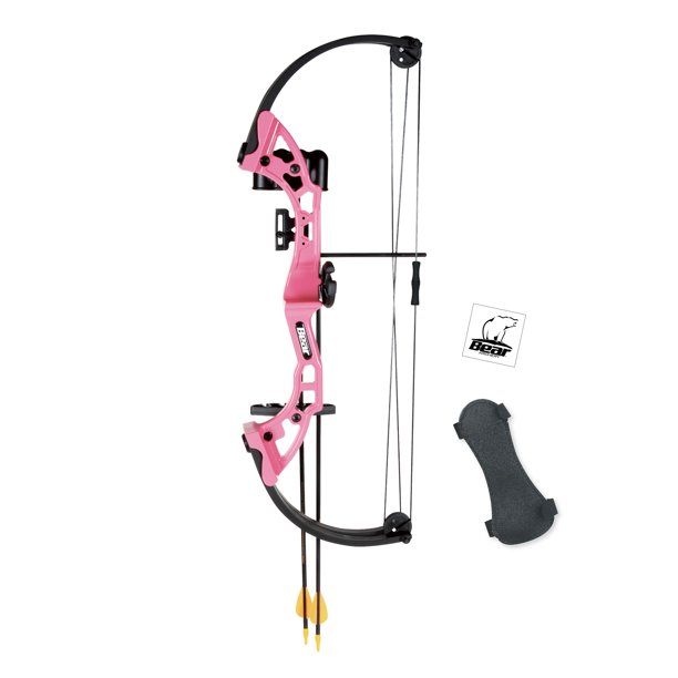 Bear Archery Brave Youth Bow Includes Whisker Biscuit Arrows Armguard And Arrow Quiver Recommended For Ages 8 And Up Pink Walmart Com Bear Archery Brave Youth Bow Includes Whisker Biscuit Arrows Armguard And Arrow Quiver Recommended For Ages 8 And Up Pink Walmart Com