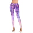 thumbnail image 3 of MKLEKYY Leggings de yoga para mujer, pantalones de yoga para mujer, informales, con estampado floral, elásticos, de cintura alta, para yoga, correr, fitness diario, 3 of 4