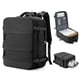 thumbnail image 1 of Mochila de viaje coowoz grande impermeable para mujeres y hombres, color negro, 1 of 6