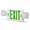 Green-1, variant on Red 1 Pack Double-sided LED Emergency Exit Sign with Large Light