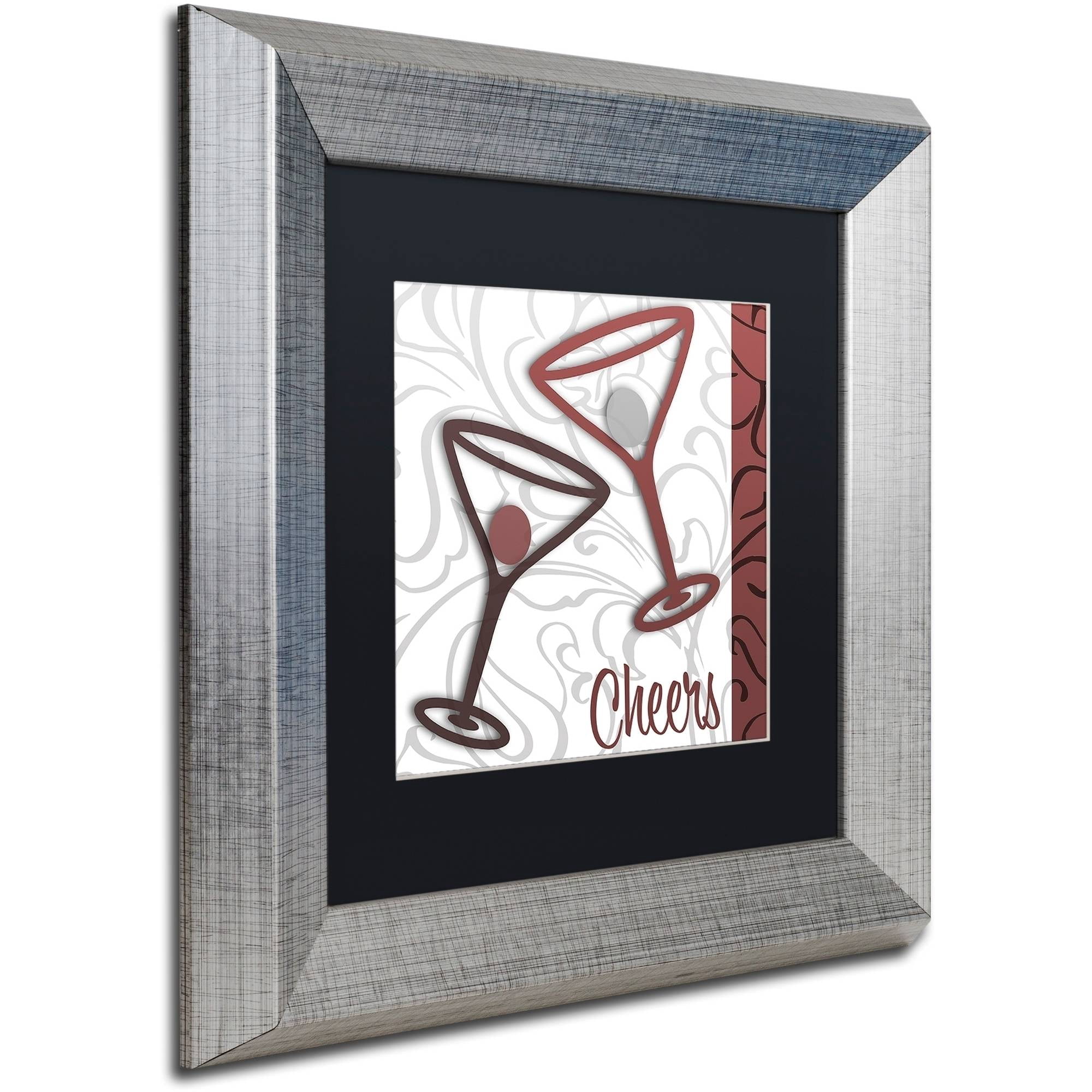Trademark Fine Art "Cheers II" Canvas Art by Color Bakery Black Matte, Silver Frame