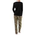 thumbnail image 5 of Fruit of the Loom Women's Beyond Soft Long Sleeve Waffle Top and Flannel Bottom Pajama Set, Sizes S-4X, 5 of 13