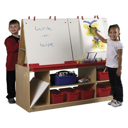 ECR4KIDS 4 Station Art Easel with Storage