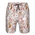 thumbnail image 3 of Balery Autumn Floral Deer Traje de Baño Estilo Hawaiano para Hombre, Shorts de Secado Rápido con Bolsillos-XX-Large, 3 of 6