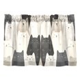 thumbnail image 7 of Yayeee Kitchen Curtains Tier Pair Light Filtering 27"x36" Rod Pocket Short Cafe Window Panel, White Cute Cats, 7 of 7
