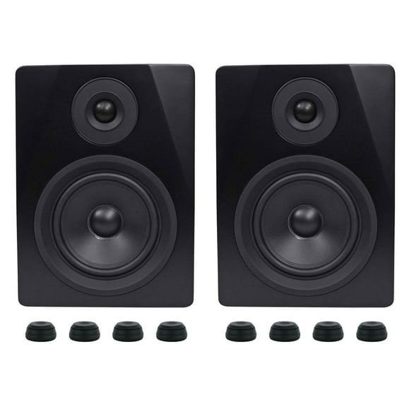 (2) Rockville APM5B 5.25" 250w Powered USB Studio Monitors   Isolation Feet Pads