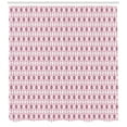 thumbnail image 3 of Boho Shower Curtain, Ikat Inspired Vertically Arranged Print Squares and Stripes, Fabric Bathroom Set with Hooks, 69W X 75L Inches Long, Pastel Pink Charcoal Grey and White, by Ambesonne, 3 of 3