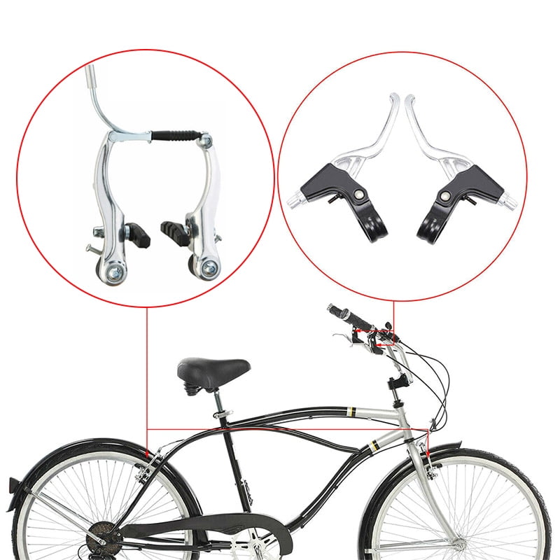 Aluminum Alloy MTB Durable V-Brake Full Set Front/ Rear Mountain Bike Bicycle 