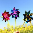 thumbnail image 3 of Shisuyan 40pcs DIY Colorful Pinwheel Plastic Small Windmill Toy Set Beautiful Windmill Toy for Kid Student Child (Random Color), 3 of 8
