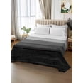 thumbnail image 2 of Black Grey Ombre Flat Sheets Only Queen Size, Soft Breathable Bed Top Sheets for Mattress, Farmhouse Vintage Wooden Striped Luxury Bedding Flat Sheets for Home Hotel Bedroom Bed Protection, 2 of 9