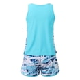 thumbnail image 5 of HUAXUN Tankini Swimsuits for Women Tummy Control Cute Swimsuit V Neck High Waisted Skirted Bottom Modest Swim Tank Top 2 Piece Swimsuits Floral Print Cami Tops, 5 of 8