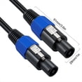 thumbnail image 2 of Speakon Cable 6ft Profesional 18Guage Macho A Macho Cable de Audio con Twist Lock para DJ Altavoz y Amplificador, 2 of 5