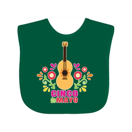 

Inktastic Cinco De Mayo with Guitar and Florals Gift Baby Boy or Baby Girl Bib